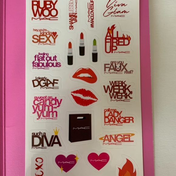 2/$20 Mac Cosmetics MacLOVESLips Phone Stickers. 10 Pack - Picture 6 of 10